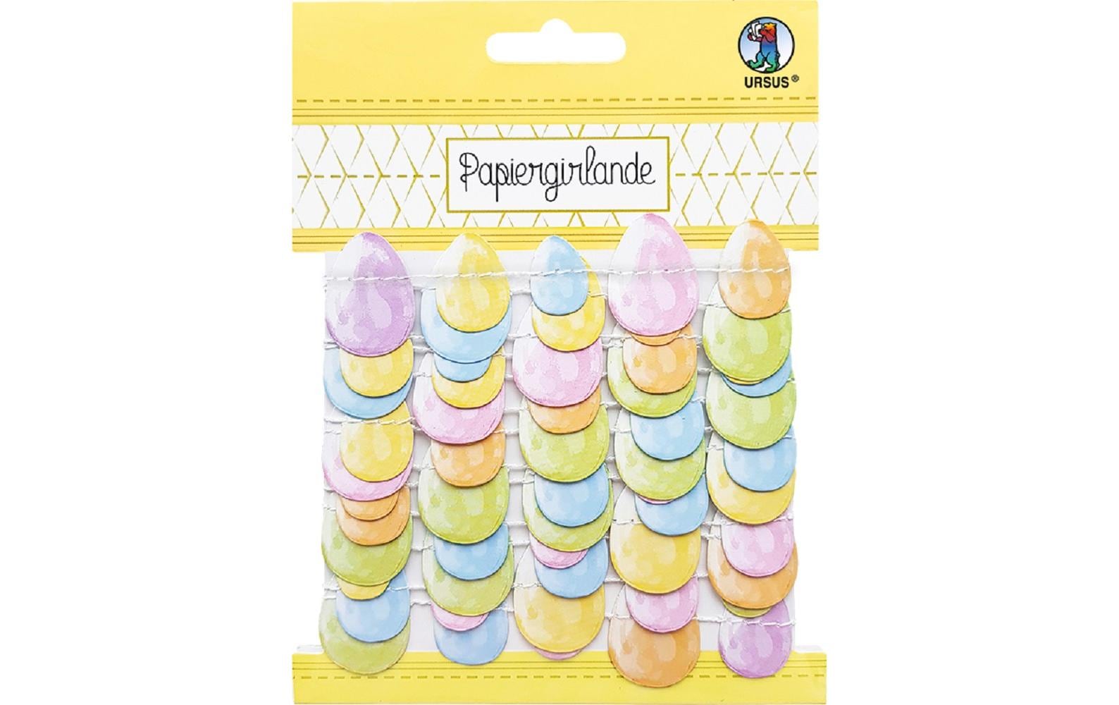 URSUS Papiergirlande Ostereier, Mehrfarbig