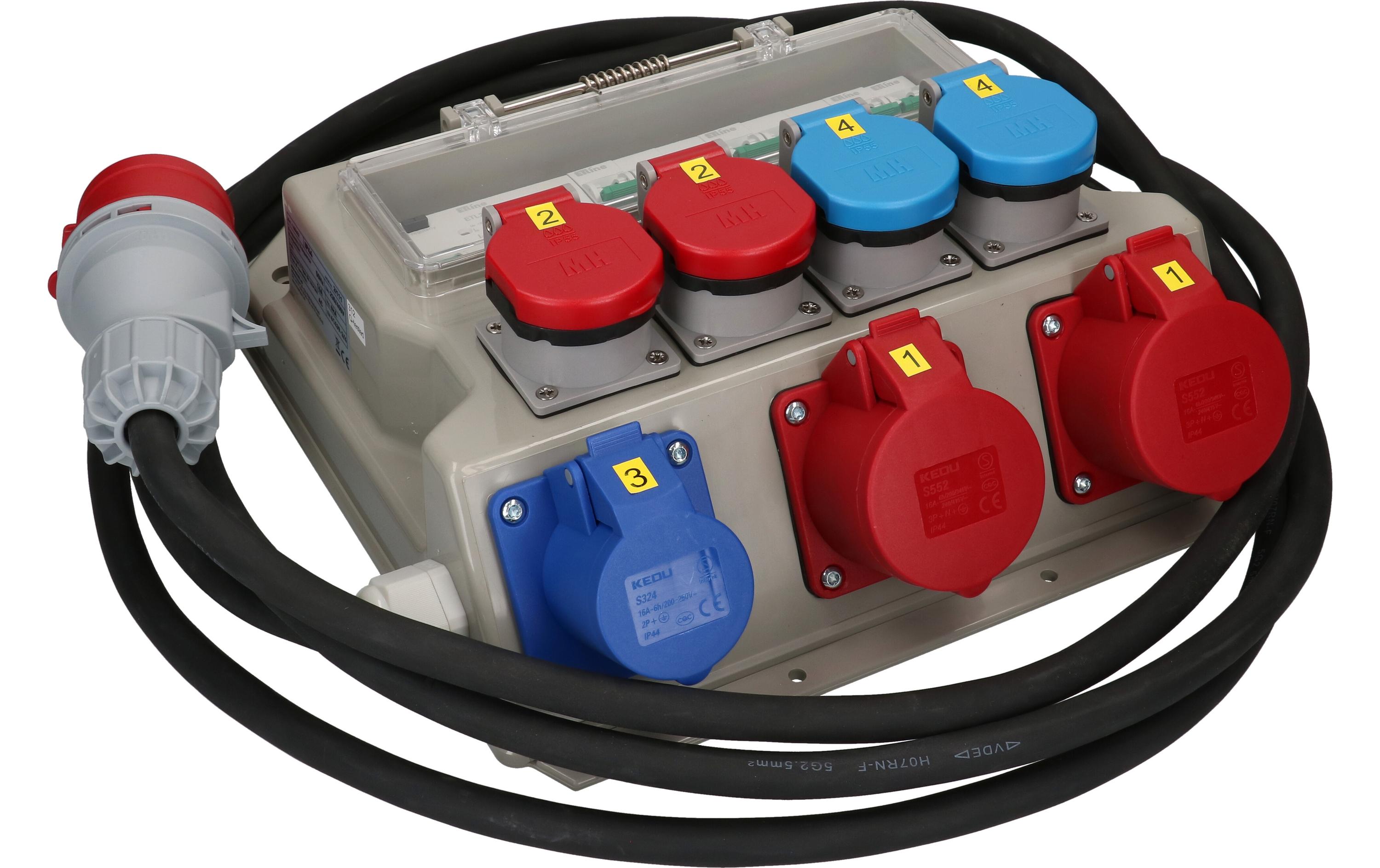 Max Hauri Baustromverteiler CEE16, T25, T23, 40A FI/LS, IP44