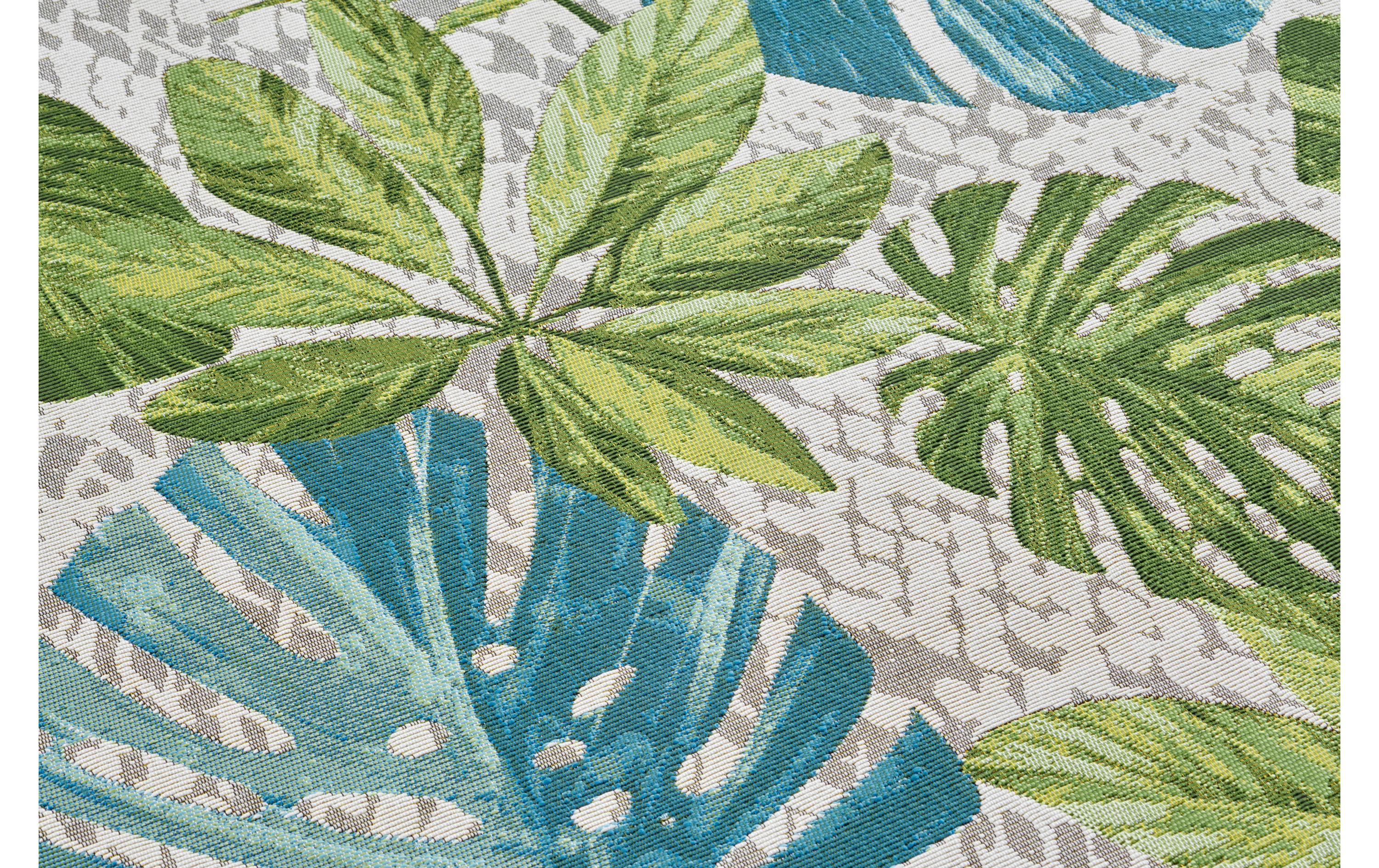 Hanse Home Teppich Tropical Leaves 120 cm x 180 cm, Grün/Türkis