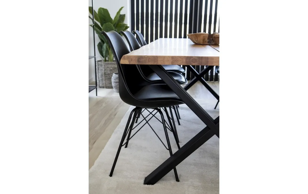 House Nordic Stuhl Oslo 2 Stück, 57 x 86 cm, Schwarz House Nordic Stuhl Oslo 2 Stück, 57 x 86 cm, Schwarz