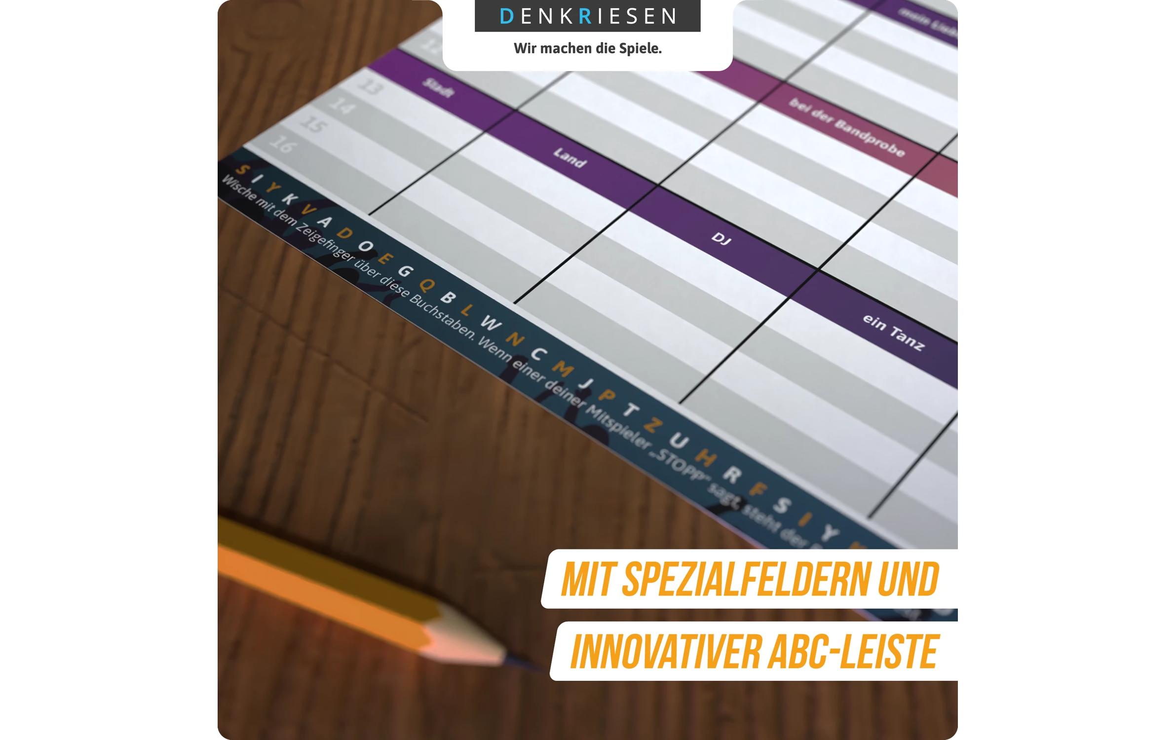 Denkriesen Familienspiel Stadt Land Vollpfosten Music Edition -DE-