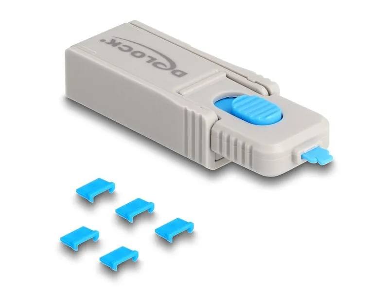 Delock Micro USB Port Blocker Set 5 Stück mit Verschlusswerkzeug Delock Micro USB Port Blocker Set 5 Stück mit Verschlusswerkzeug