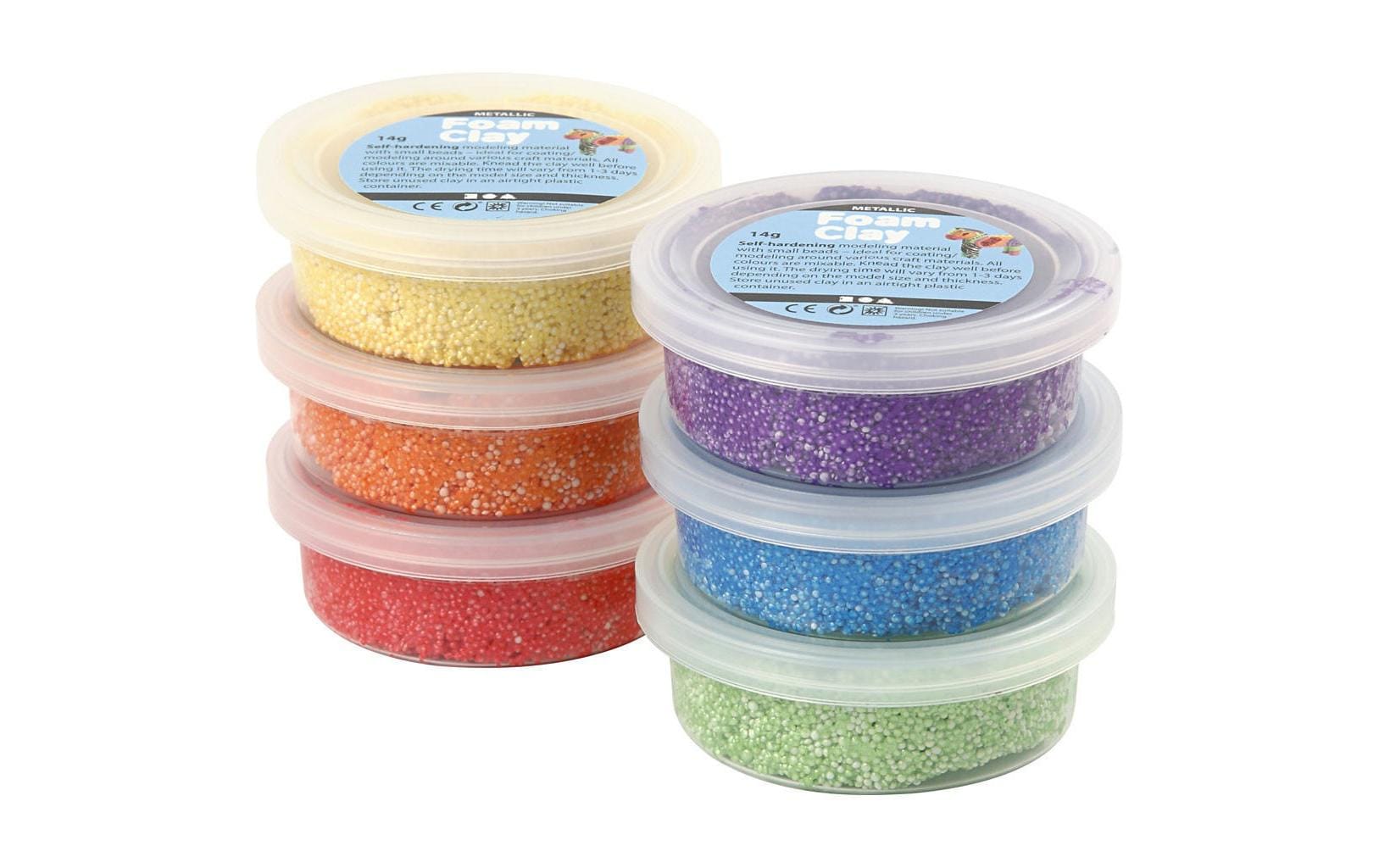 Creativ Company Modellier-Set Foam Clay 6 x 14 g Mehrfarbig Creativ Company Modellier-Set Foam Clay 6 x 14 g Mehrfarbig