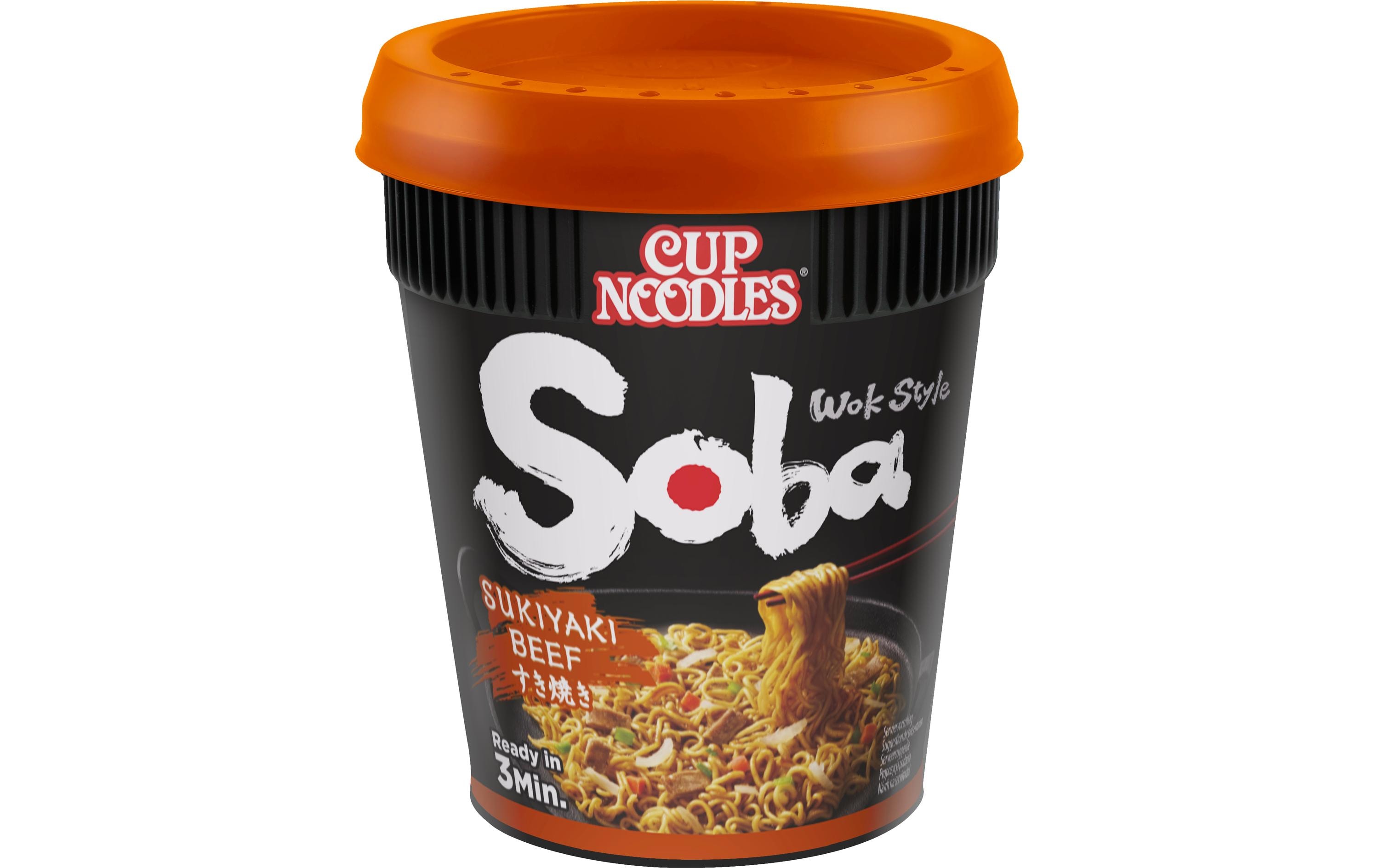 Nissin Food Becher Soba Cup Sukiyaki Rind 89 g