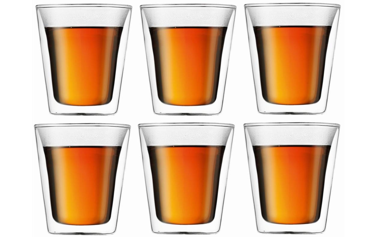 Bodum Thermobecher Canteen 200 ml, 6 Stück, Transparent