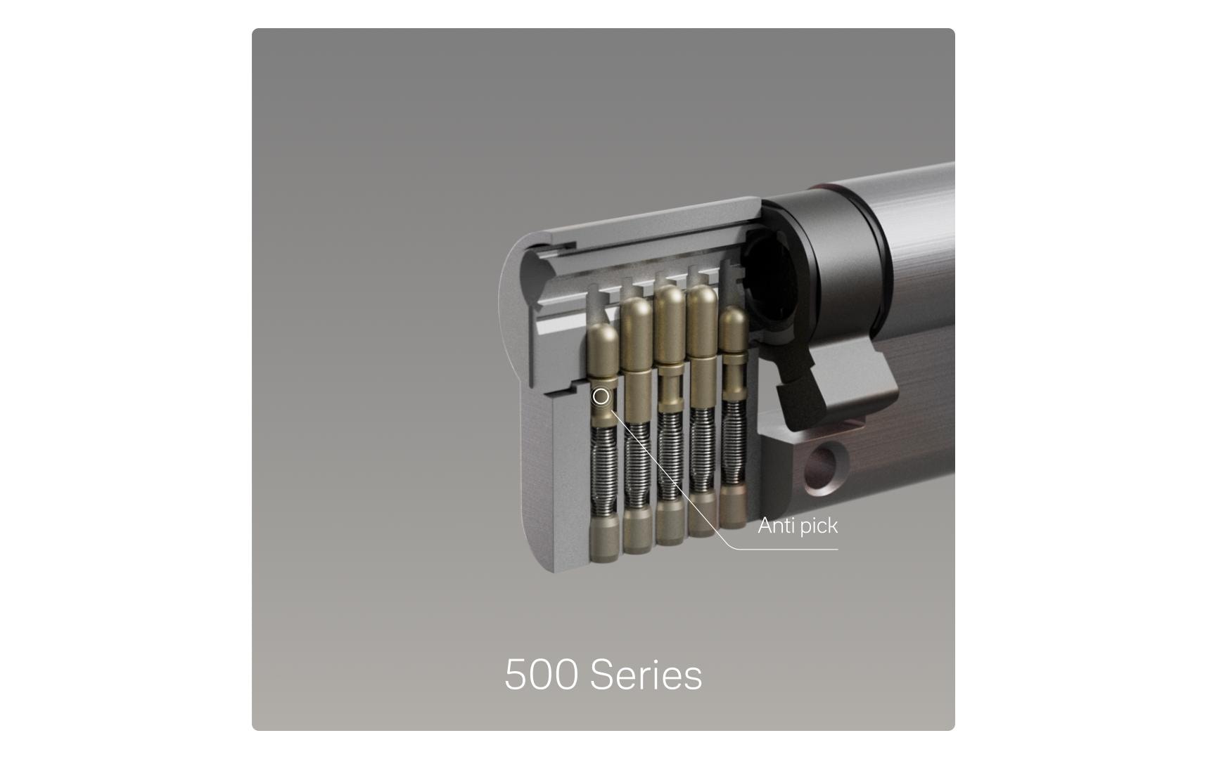 Yale Halbzylinder 500 plus, 10/30, Nickel sat. Standard Security