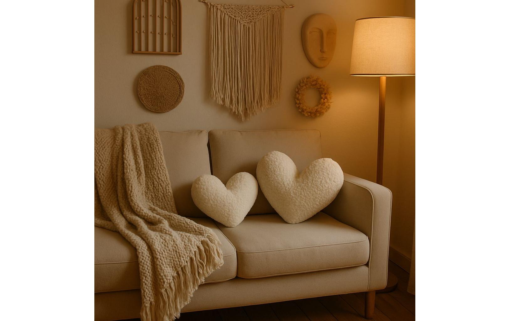 Conceptum Hypnose Kissen Herz 42 x 45 cm, Beige