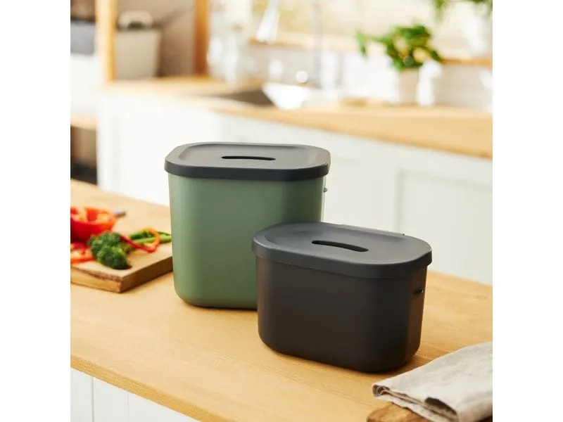 Rotho Recyclingbehälter Jive 99.2 l, Grün/Schwarz/Weiss
