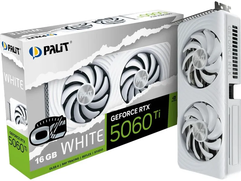 Palit Grafikkarte RTX5060Ti WHITE OC 16 GB GDDR7 Palit Grafikkarte RTX5060Ti WHITE OC 16 GB GDDR7