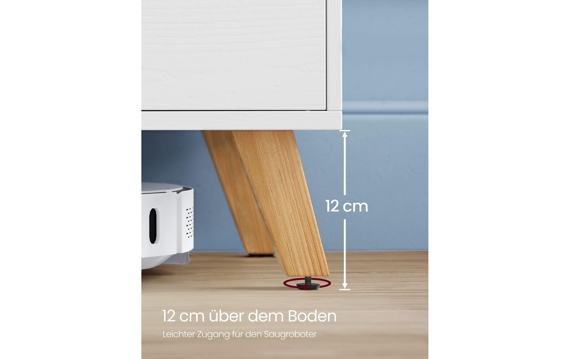 VASAGLE TV-Möbel 140 x 40 x 45 cm, Weiss