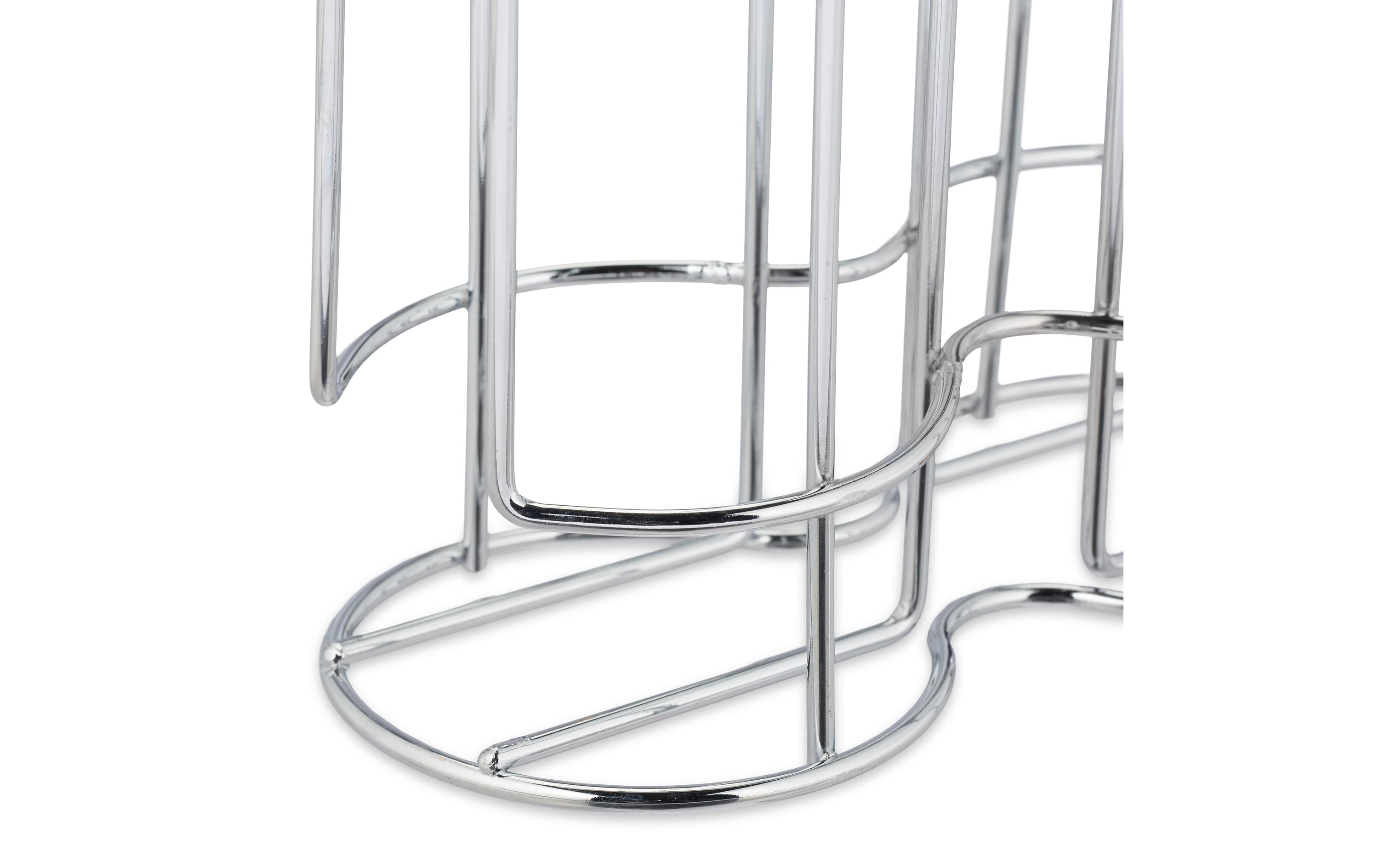 relaxdays Kapselspender Tassimo für 32 Kapseln, Silber