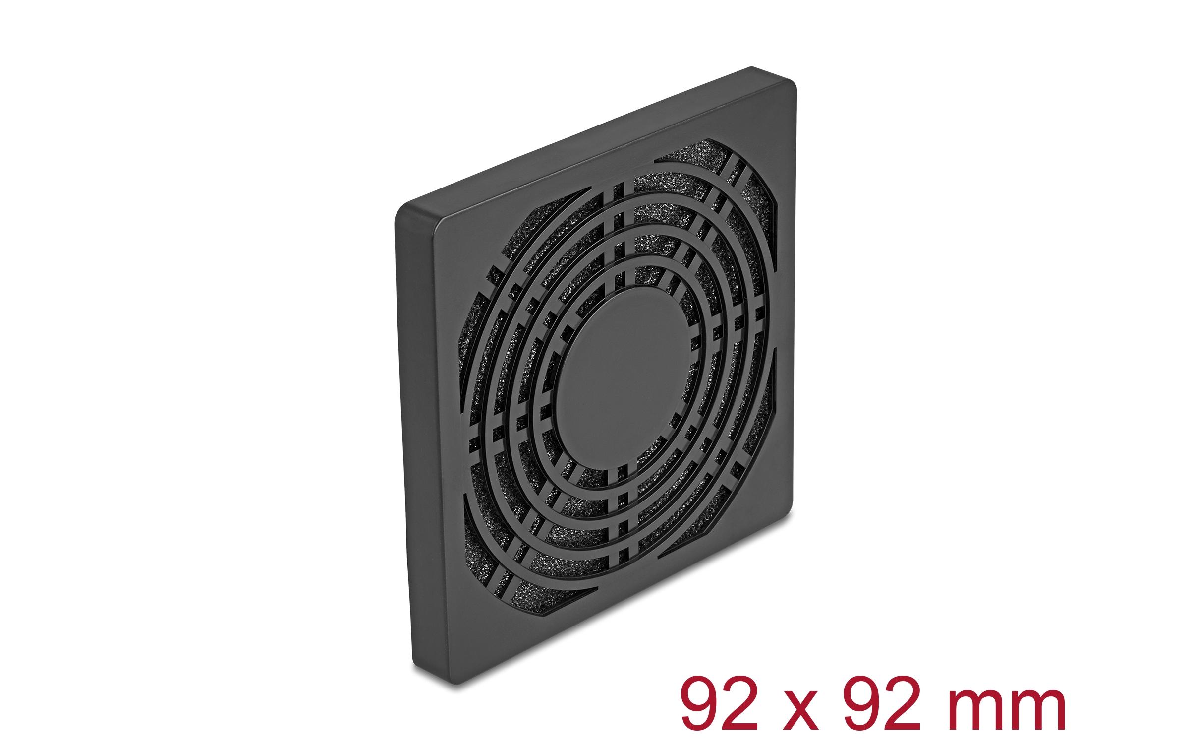 Delock Lüftergitter mit Staubfilter 92 x 92 mm