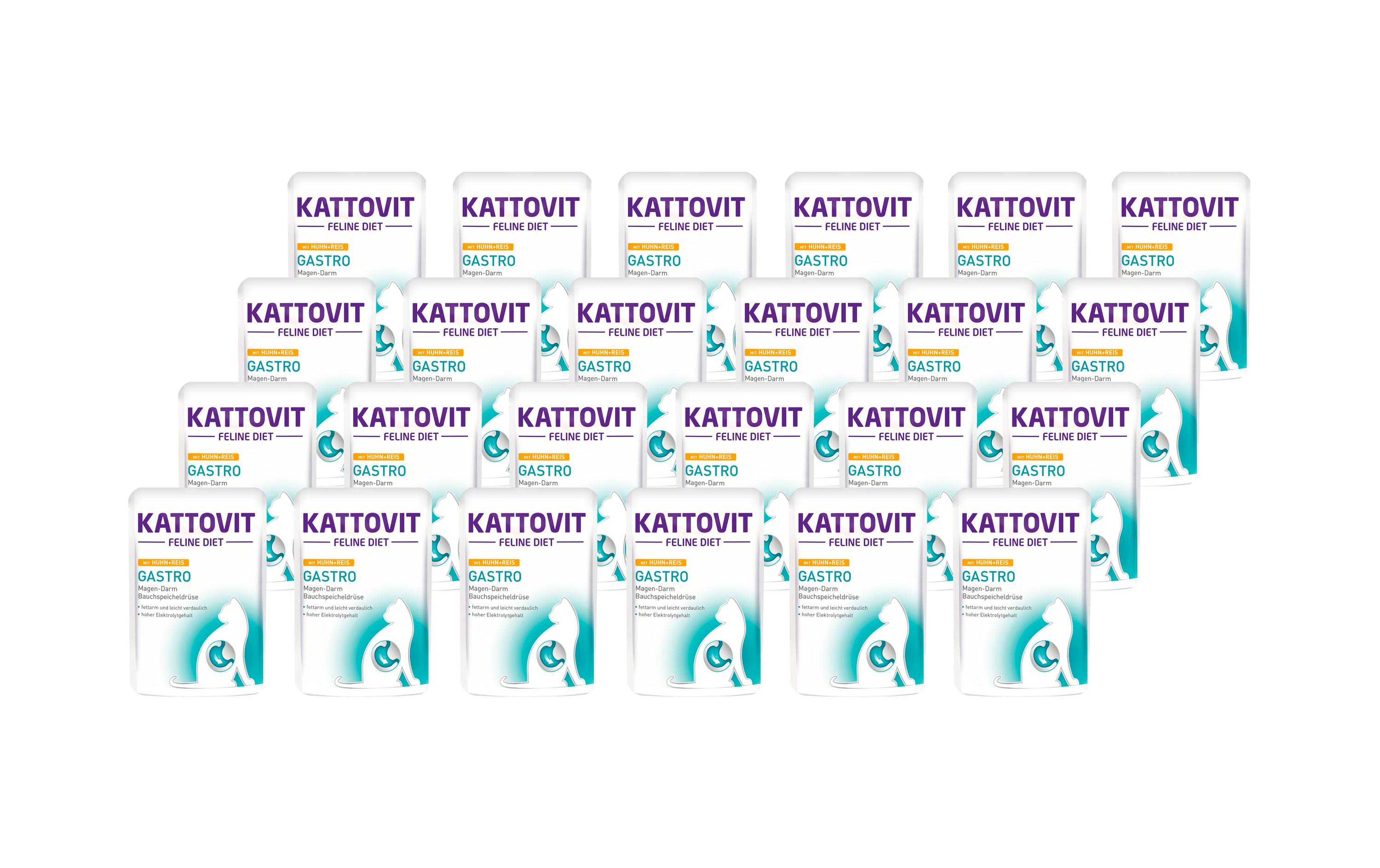 Kattovit Nassfutter Gastro Huhn und Reis, 24 x 85 g Kattovit Nassfutter Gastro Huhn und Reis, 24 x 85 g