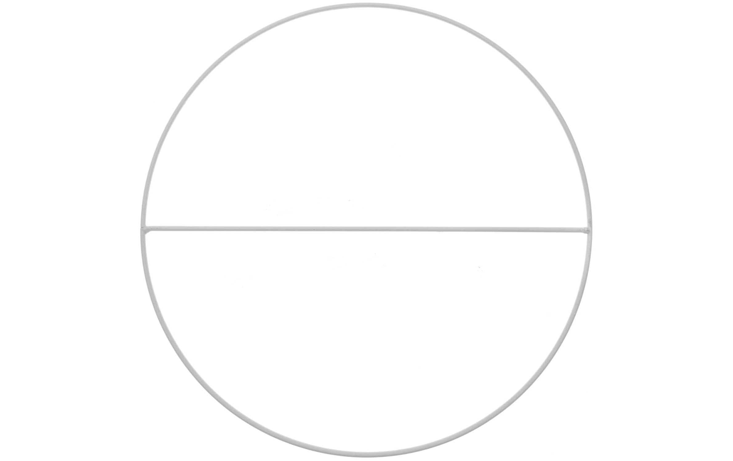 Rico Design Metallring mit Querstrebe Weiss, 25 cm Rico Design Metallring mit Querstrebe Weiss, 25 cm