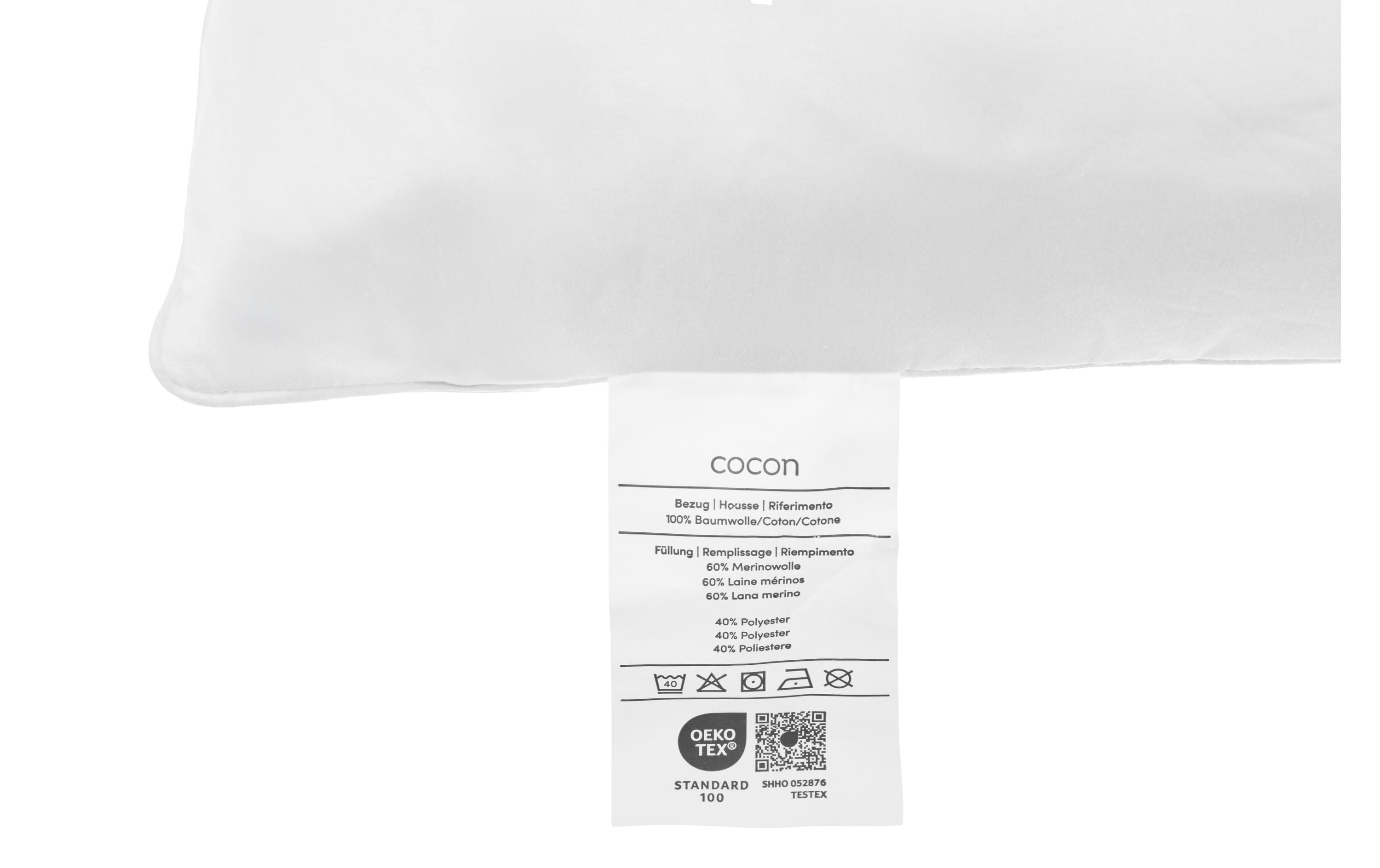 COCON Kopfkissen Merinowolle 50 x 70 cm