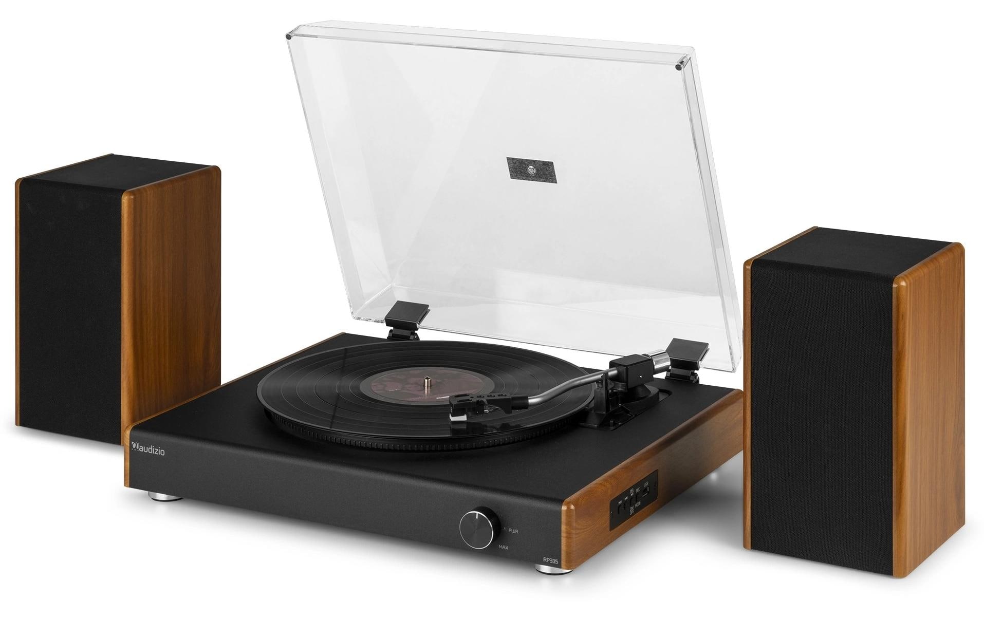 Audizio Plattenspieler RP335 Braun/Schwarz