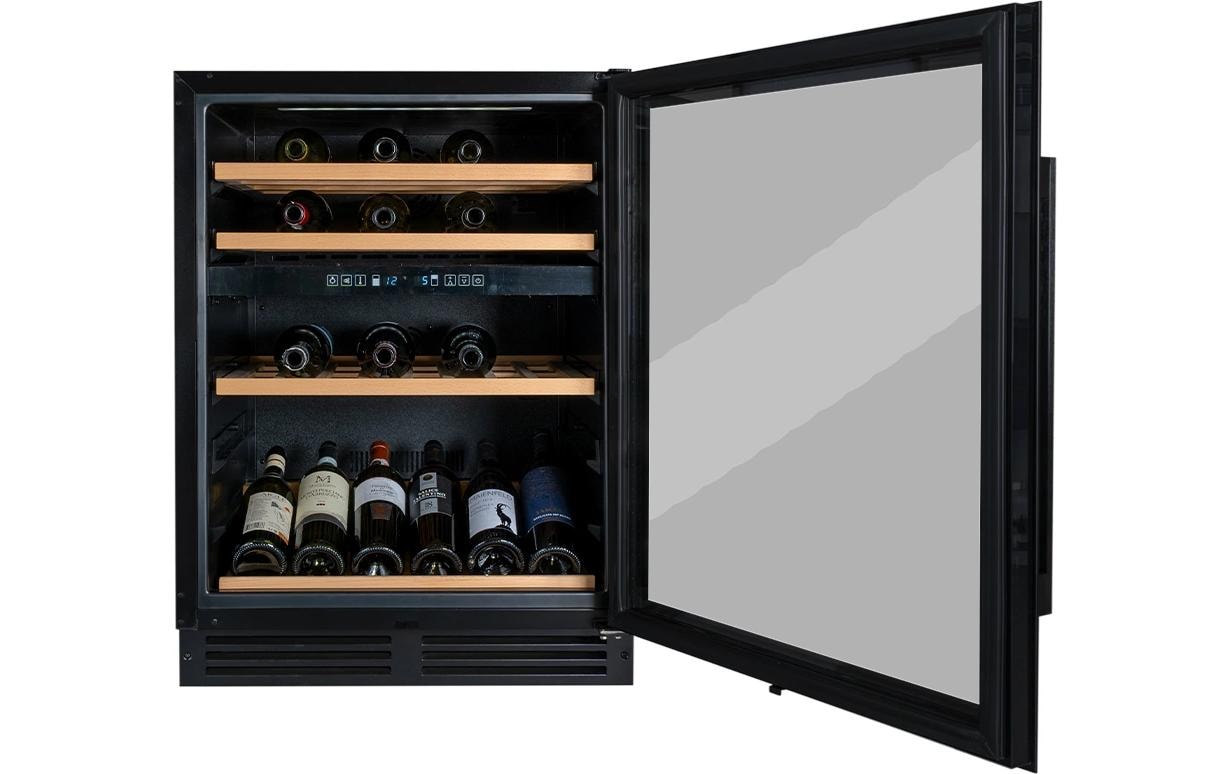 Kibernetik Einbau Weinklimaschrank WKE 46 Schwarz, Rechts, Wechselbar