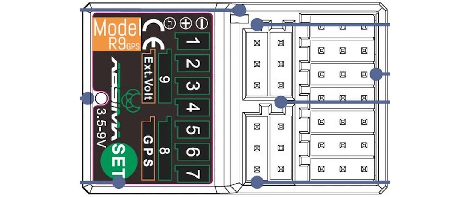 Absima Empfänger R9GPS 9-Kanal