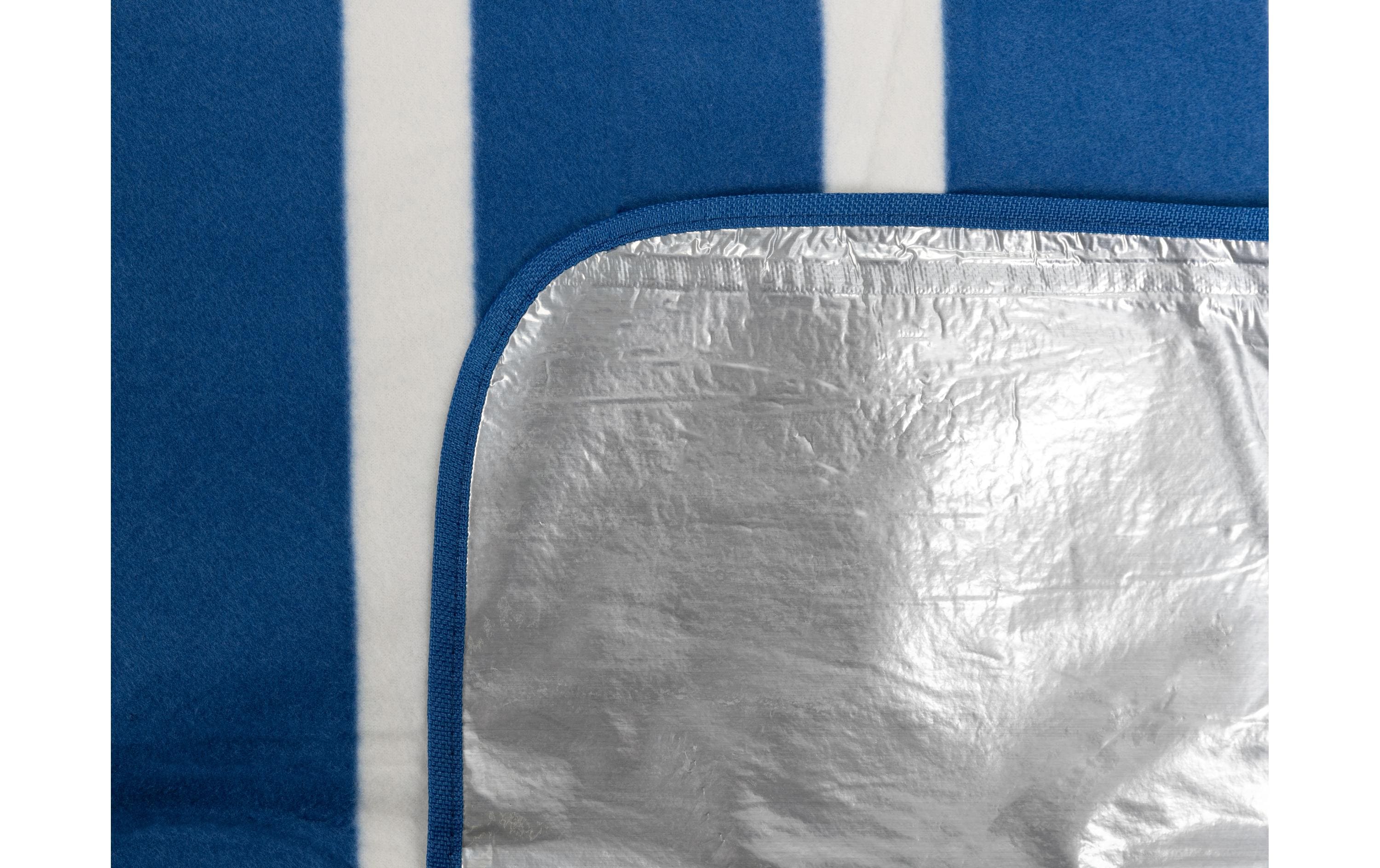 KOOR Picknickdecke Stripes blue 200 x 200 cm