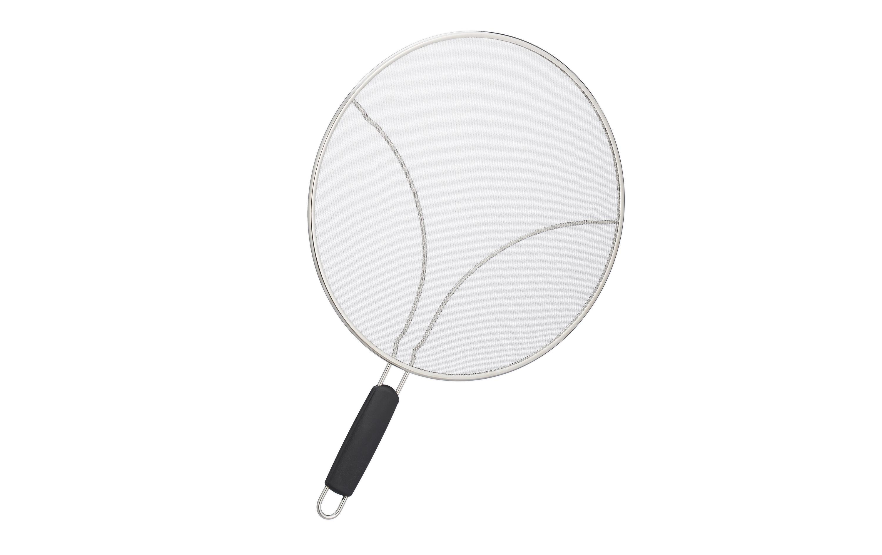 relaxdays Spritzschutzdeckel für Pfannen 33 cm, Edelstahl