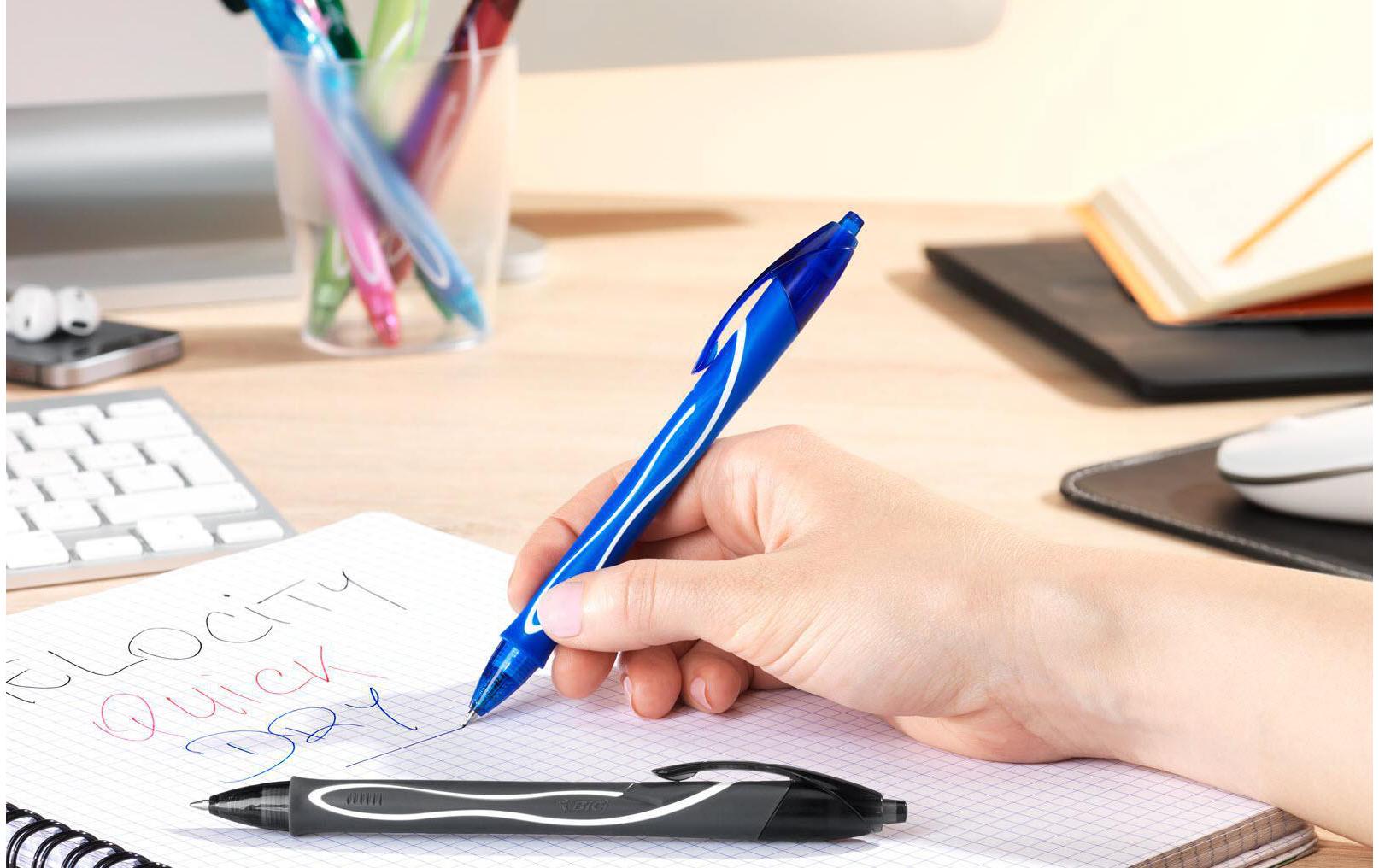 BIC Gelschreiber Gel-ocity Quick Dry 0.7 mm Blau, 12 Stück