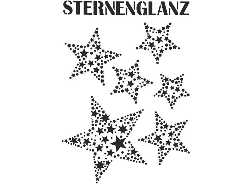 Creativ Company Schablone A4 Sternenglanz, 1 Stück Creativ Company Schablone A4 Sternenglanz, 1 Stück