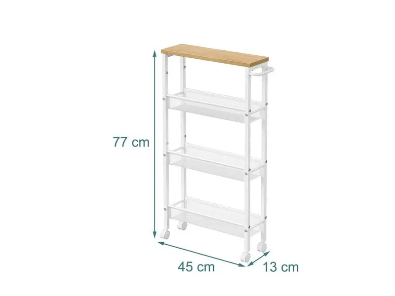 relaxdays Nischenwagen 77 x 13 x 45.5 cm Weiss relaxdays Nischenwagen 77 x 13 x 45.5 cm Weiss
