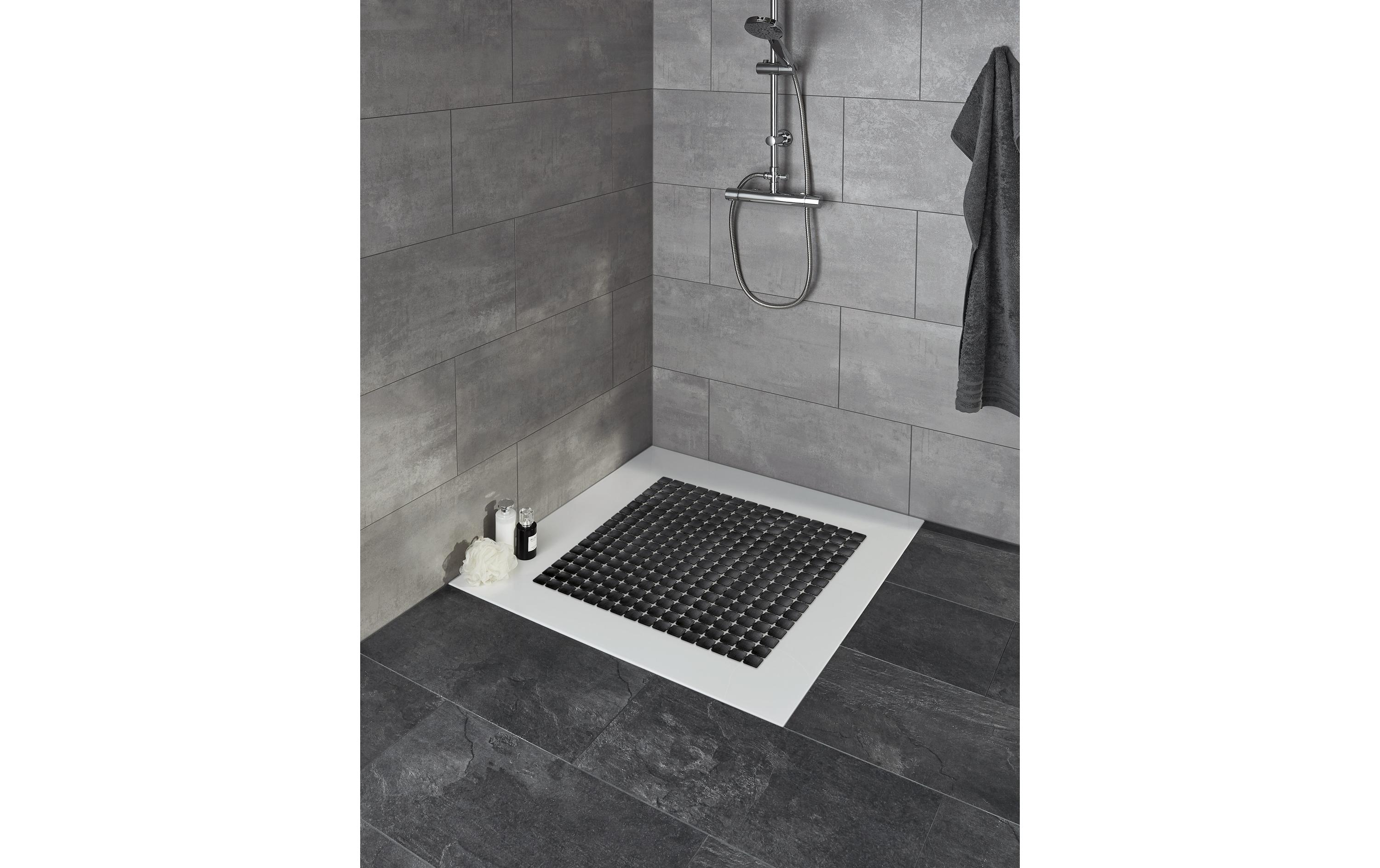Kleine Wolke Duschwanneneinlage Gatty 54 x 54 cm, Schwarz