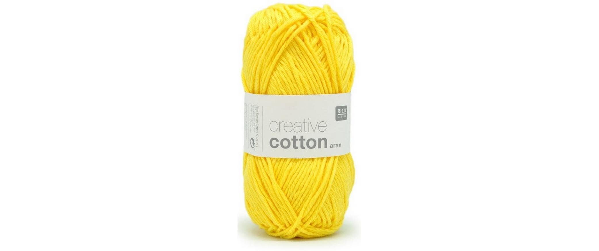 Rico Design Wolle Creative Cotton Aran 50 g, Banane