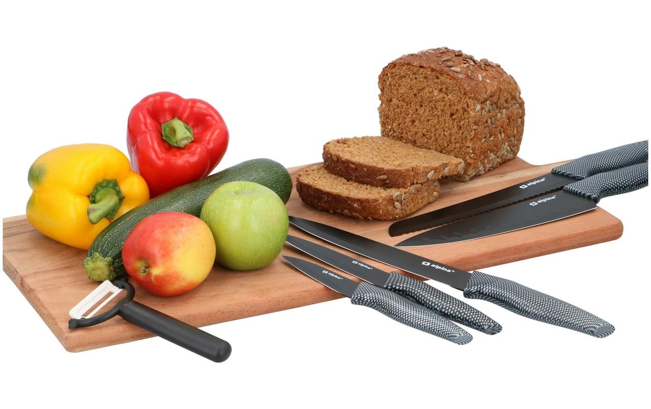 alpina Messer-Set 6-teilig Schwarz