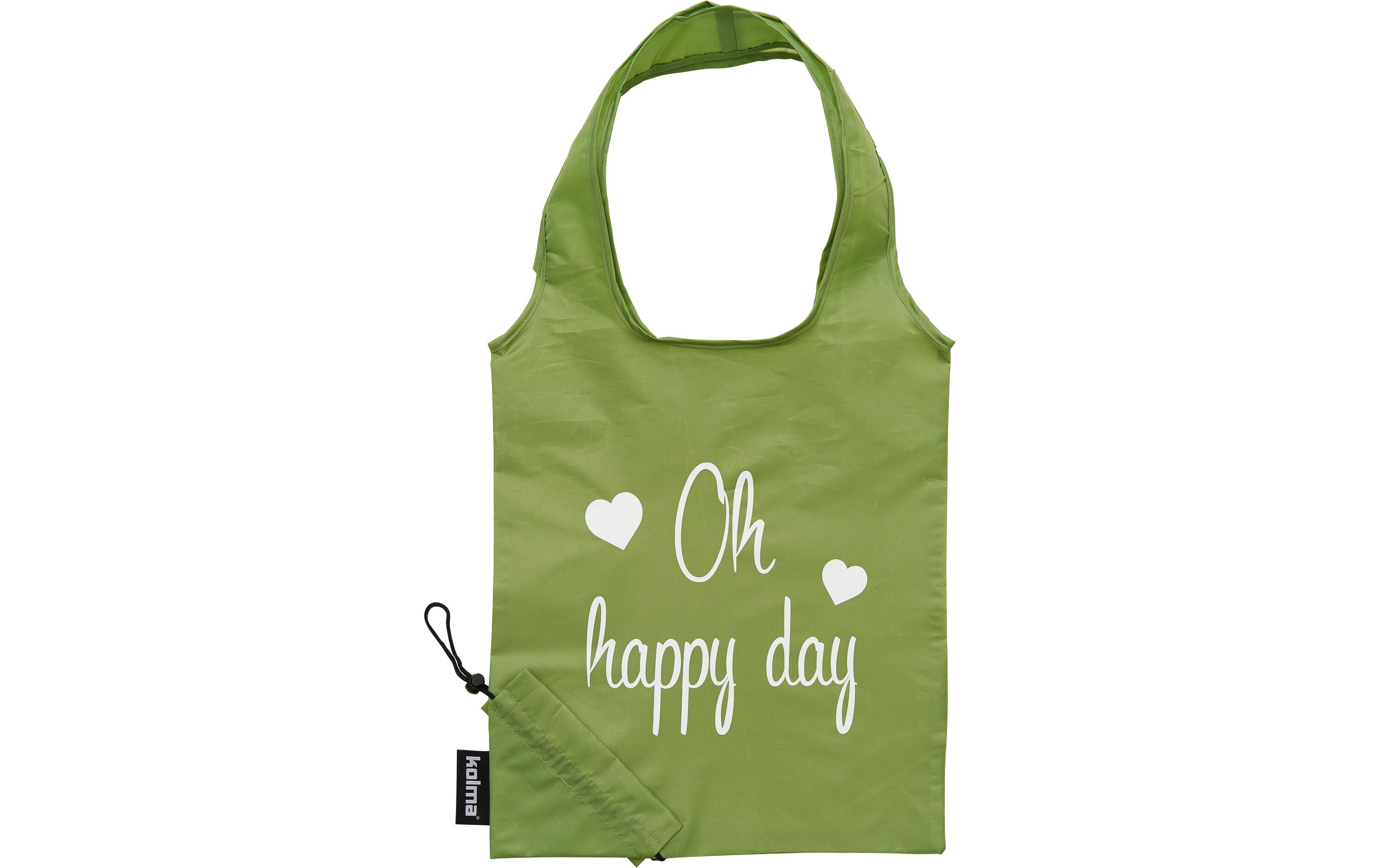 Kolma Einkaufstasche RPET «Oh happy day» Olivgrün Kolma Einkaufstasche RPET «Oh happy day» Olivgrün