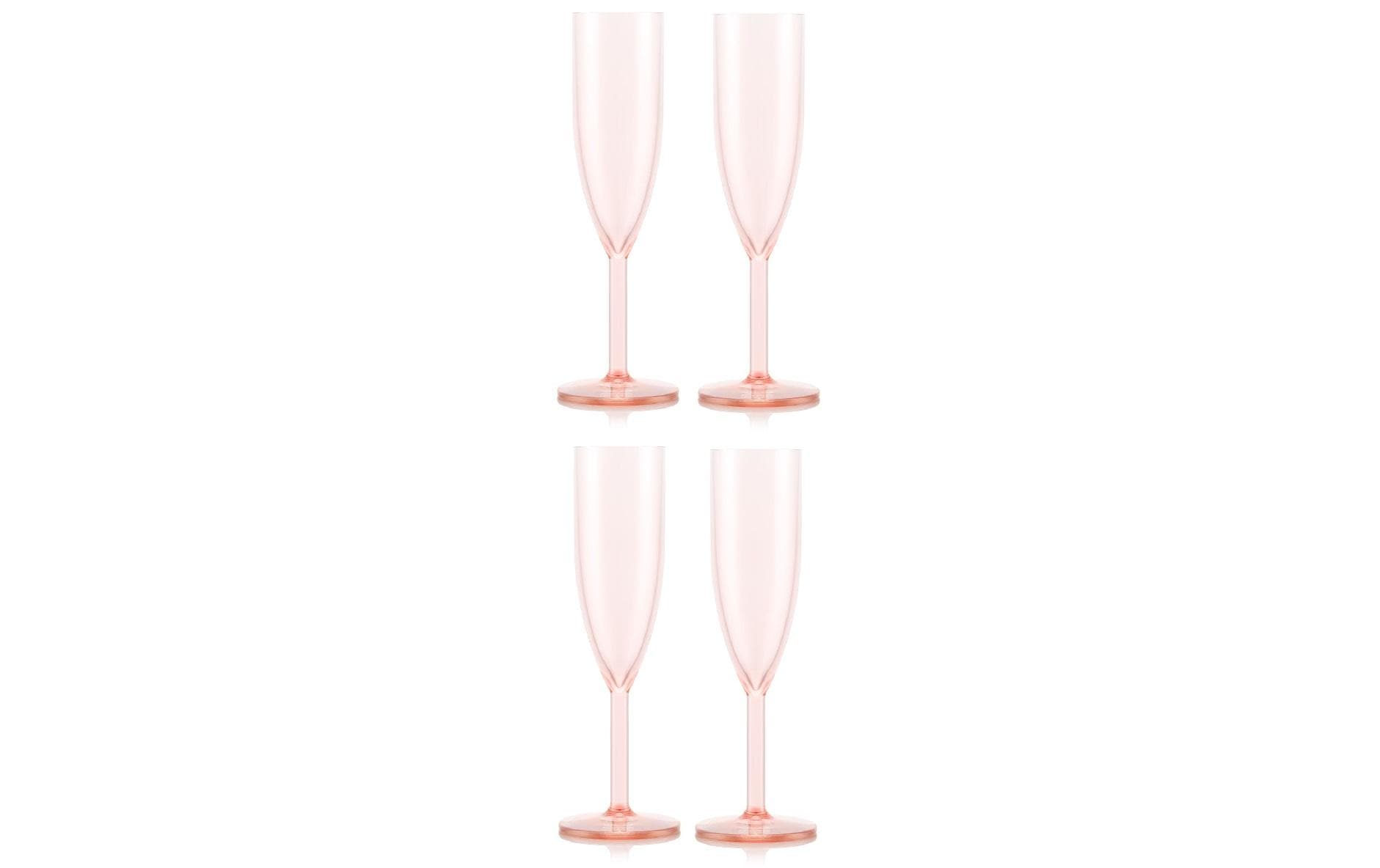 Bodum Outdoor-Champagnerglas Oktett 120 ml, Rosa, 4 Stück