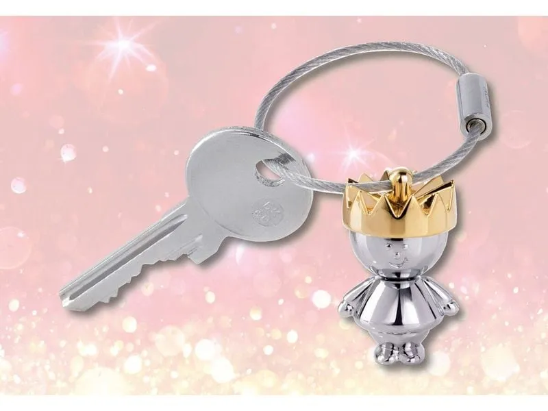 Troika Schlüsselanhänger Little King Silber / Gold
