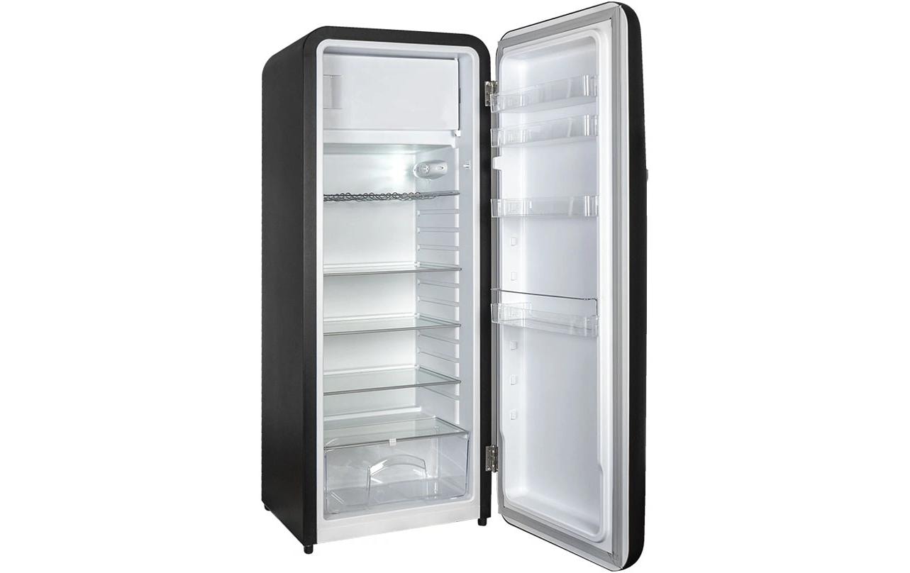 Kibernetik Retro Kühlschrank KSG260 Rechts, Schwarz