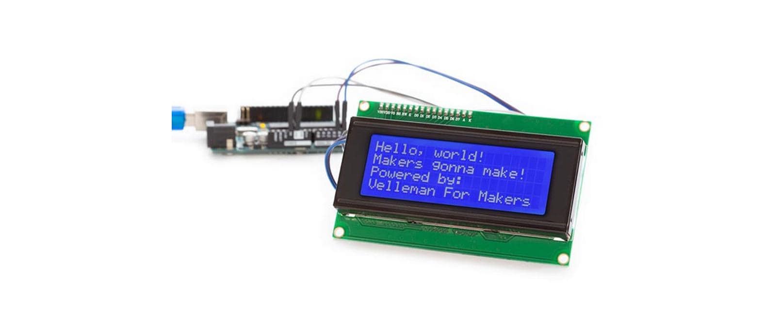 Whadda LCD Display I2C Modul 20x4, Blau Whadda LCD Display I2C Modul 20x4, Blau
