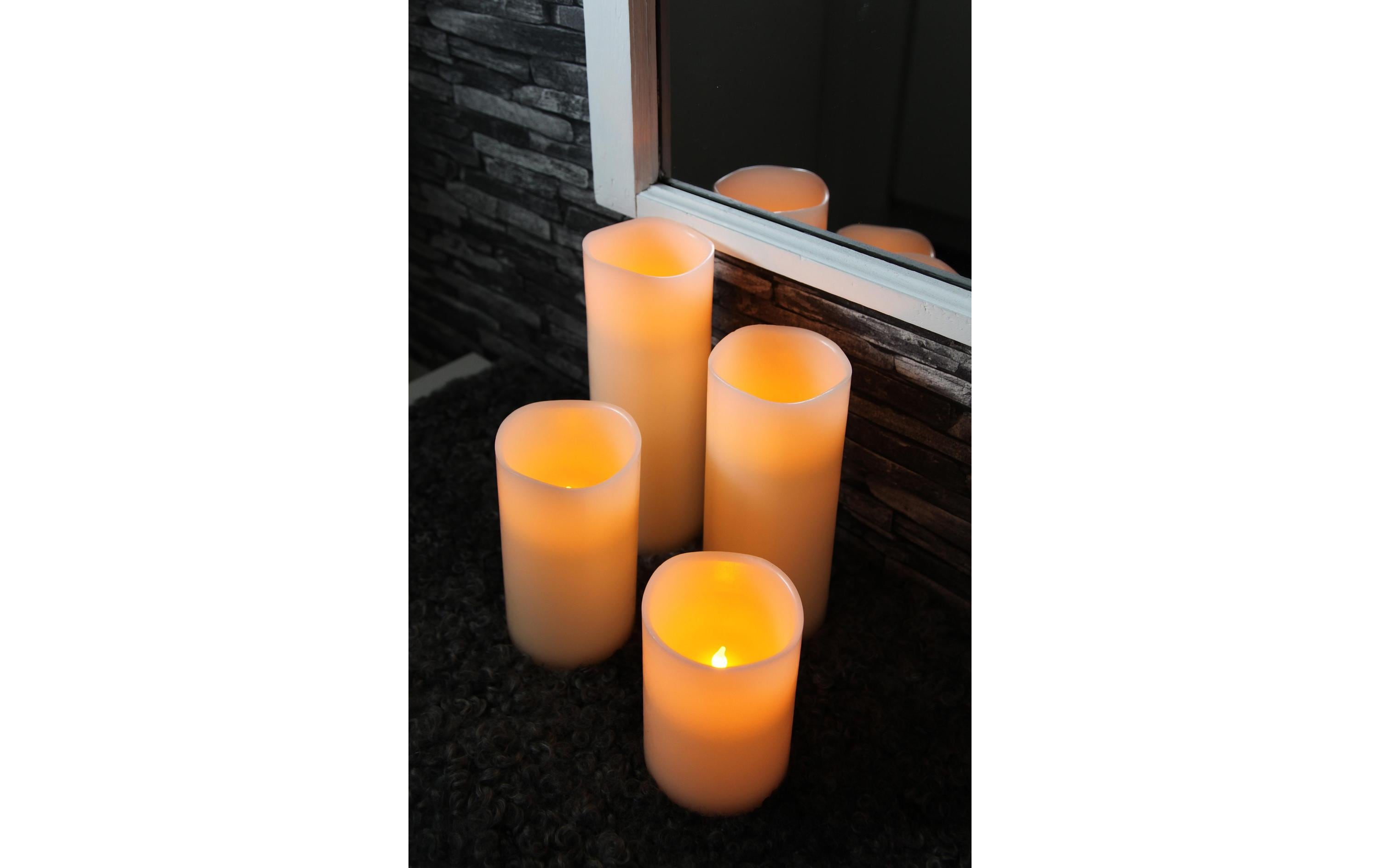 Star Trading LED-Kerze Big Ø 10 x 20 cm, Beige