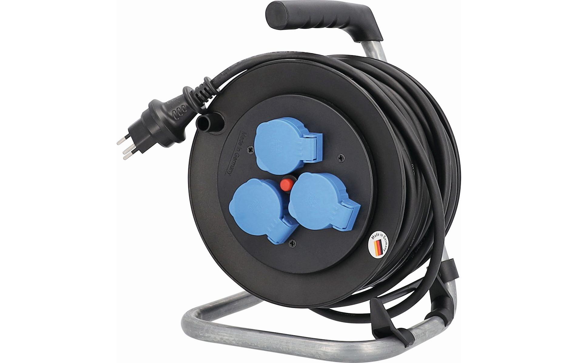 Elbro Kabelrolle 25 m 3x T13, IP55, Schwarz