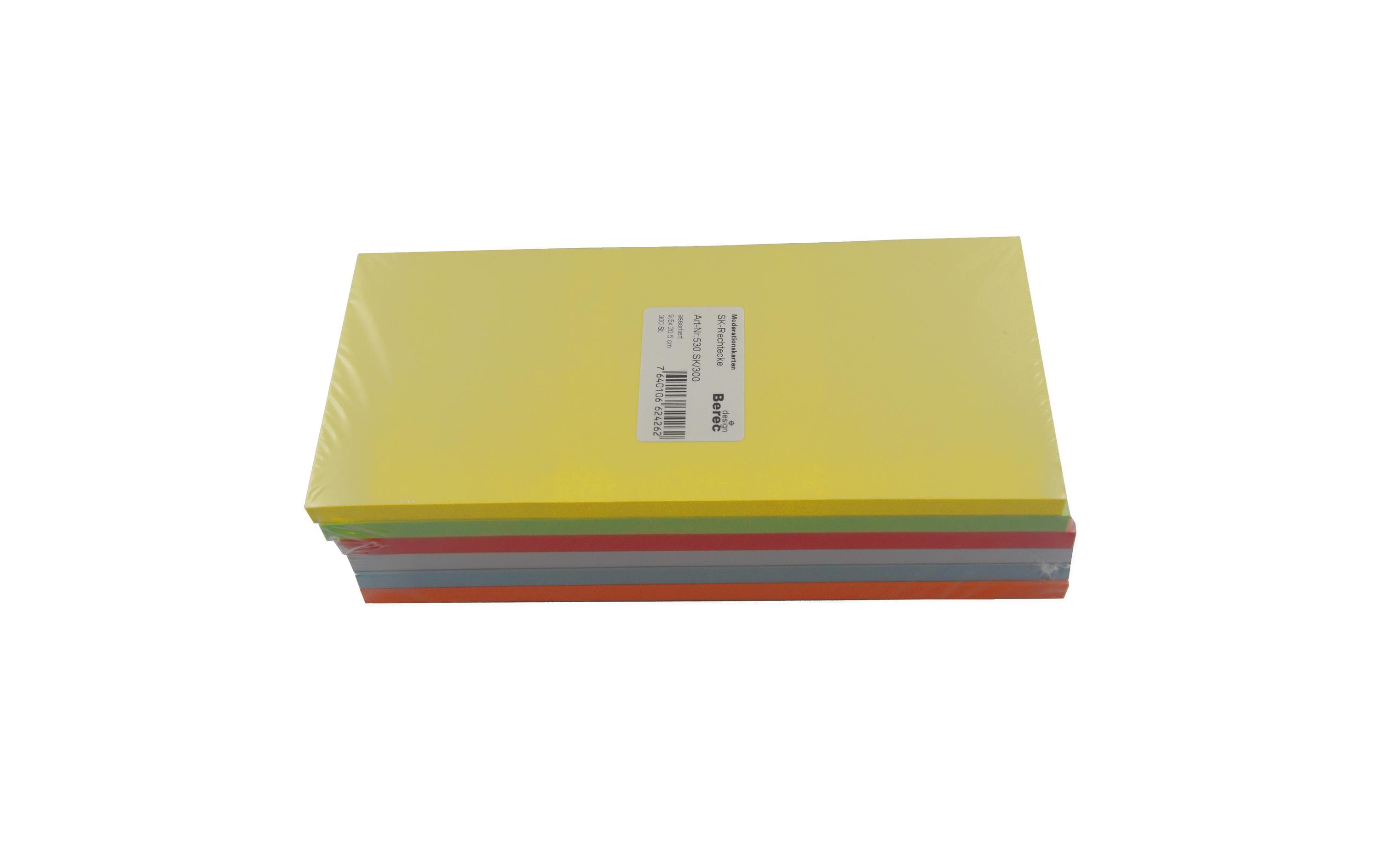 Berec Moderationskarten 20.5 cm x 9.5 cm, 300 Stück