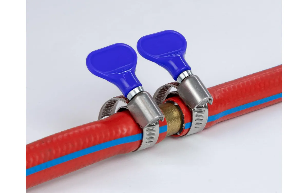Delock Schlauchschellen-Set Edelstahl 400 SS 25-40 mm, Blau 5 Stück