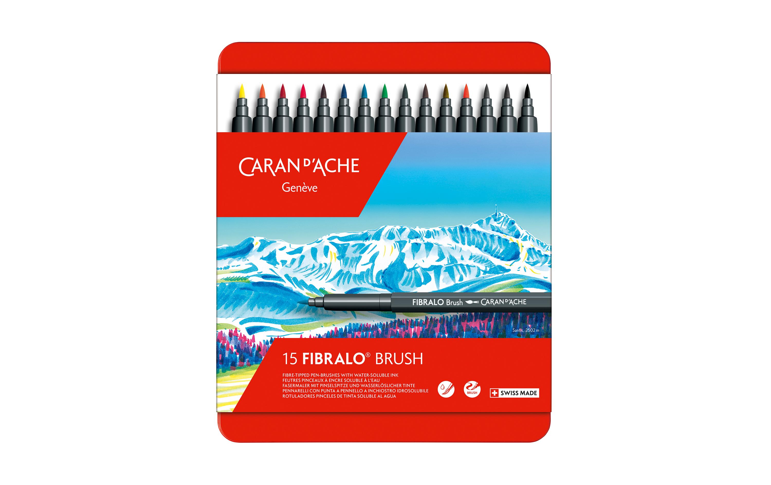 Caran d'Ache Filzstift Fibralo Brush 15 Stück