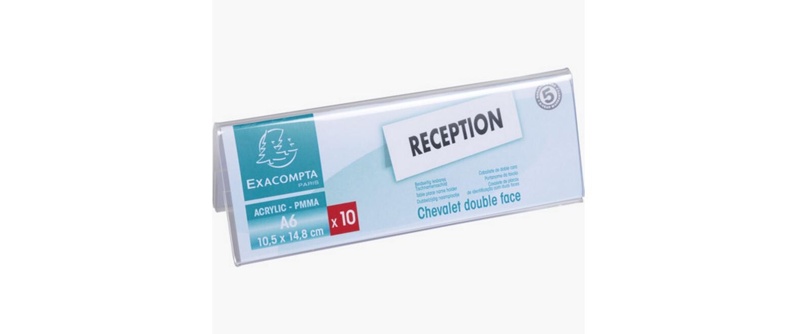 Exacompta Namensschild A6, 10 Stück