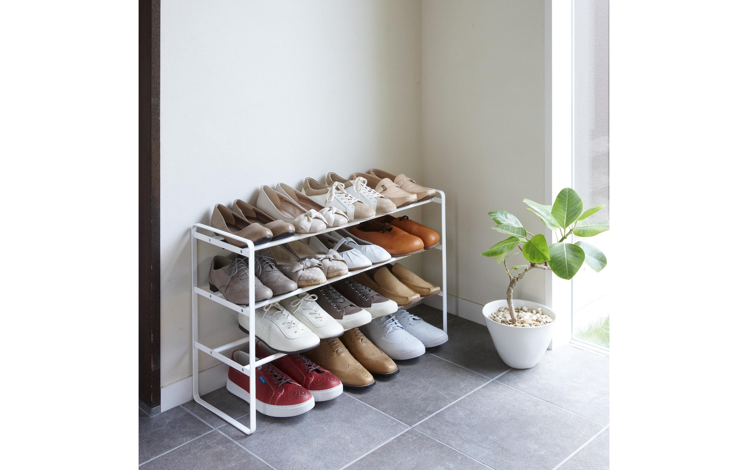 Yamazaki Schuhregal Tower 41 x 25 x 46 cm, Weiss