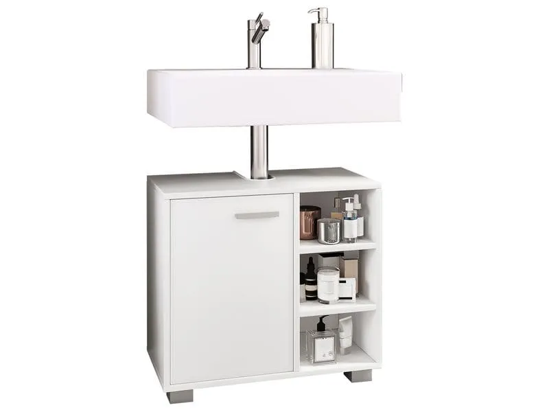 VCM Waschbeckenunterschrank Zalo L 60 x 55 cm, Weiss VCM Waschbeckenunterschrank Zalo L 60 x 55 cm, Weiss