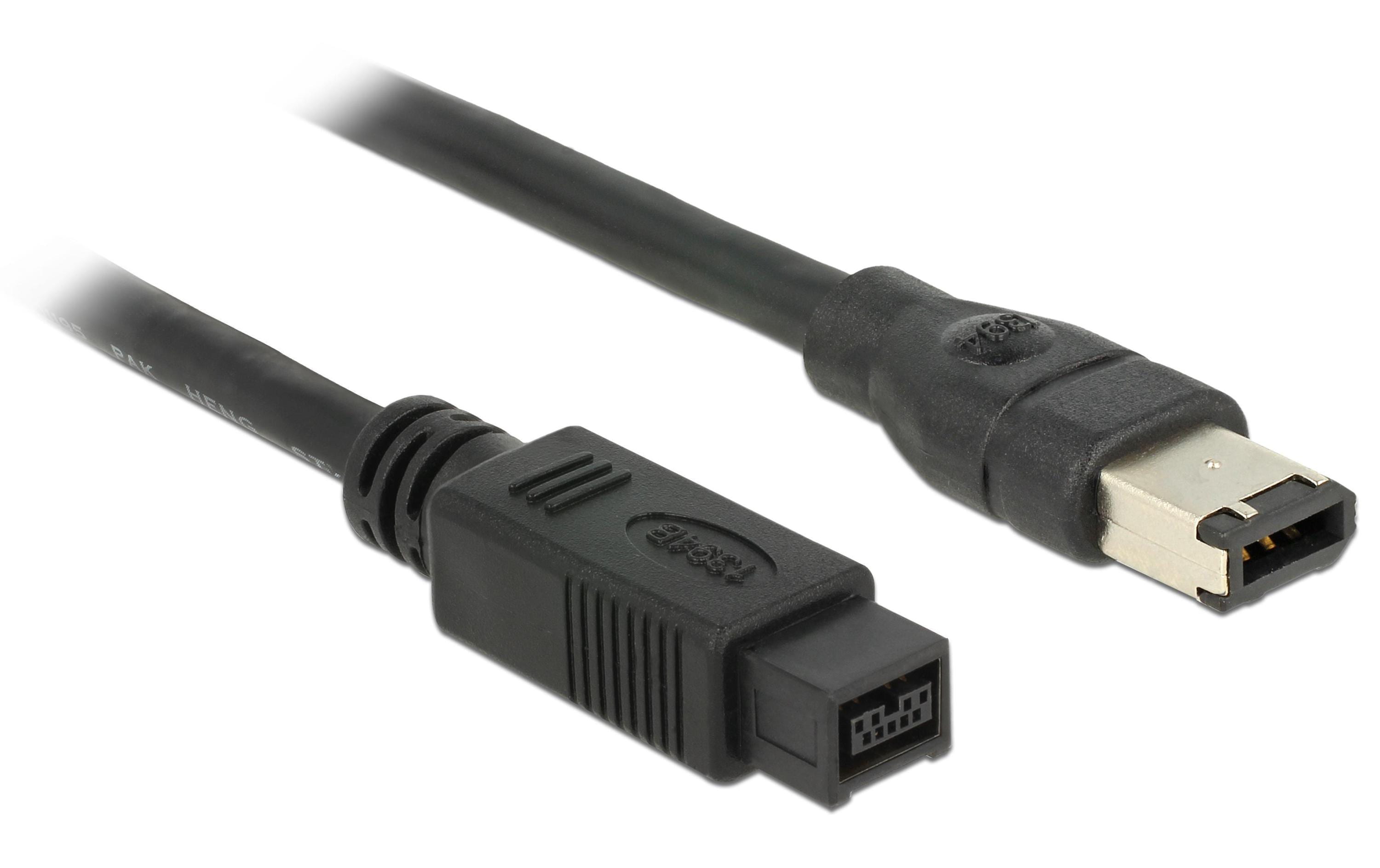 Delock FireWire-Kabel 400Mbps 9Pin-6Pin 1 m Delock FireWire-Kabel 400Mbps 9Pin-6Pin 1 m