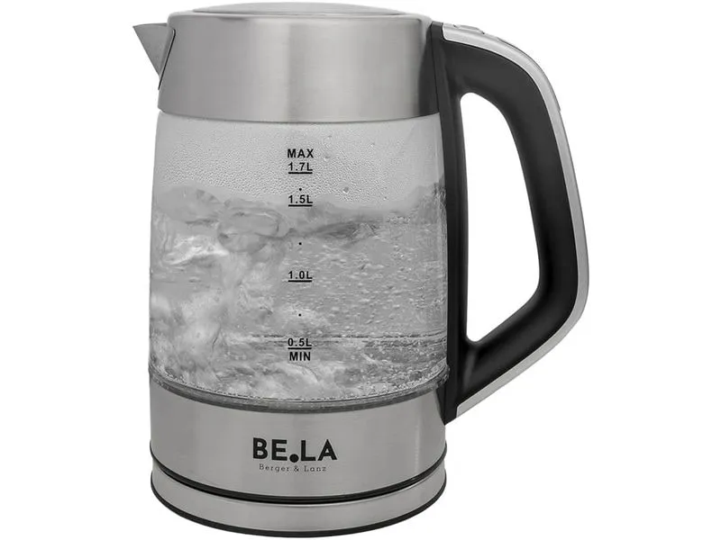 Berger Lanz Wasserkocher 1.7 l, Transparent/Silber