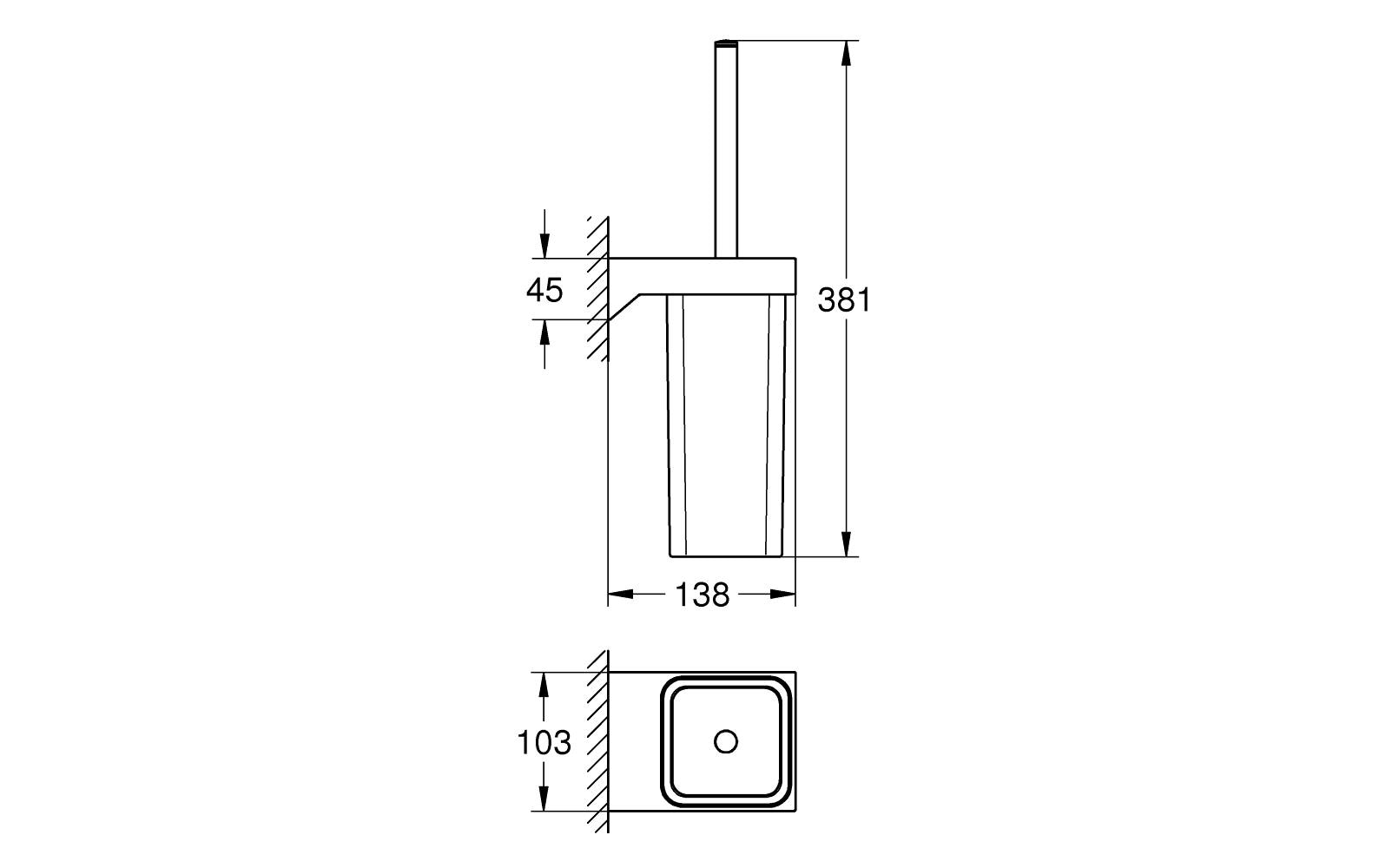 GROHE Toilettenbürste Selection Cube Chrom