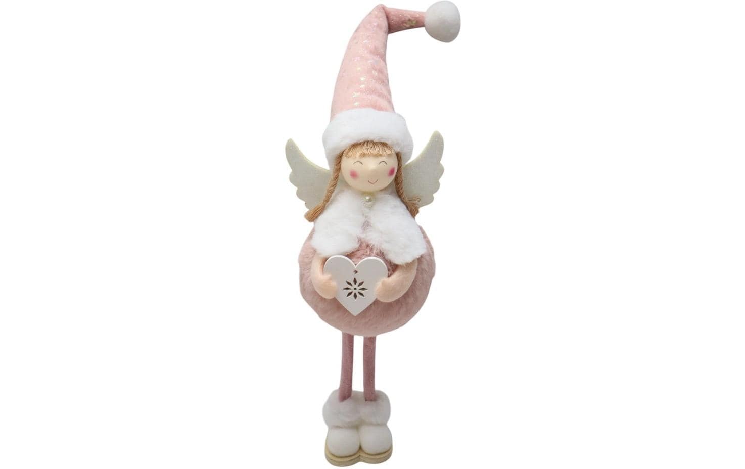 Dameco Weihnachtsfigur Engel stehend 3-er Set, Grün/Rosa/Weiss