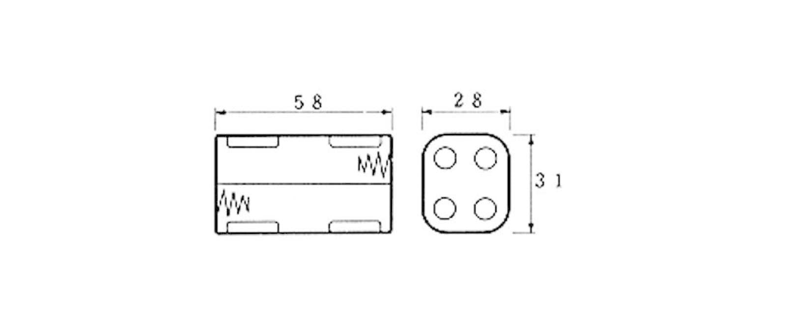 Velleman Batteriehalter BH343B, 4x AA 1 Stück Velleman Batteriehalter BH343B, 4x AA 1 Stück