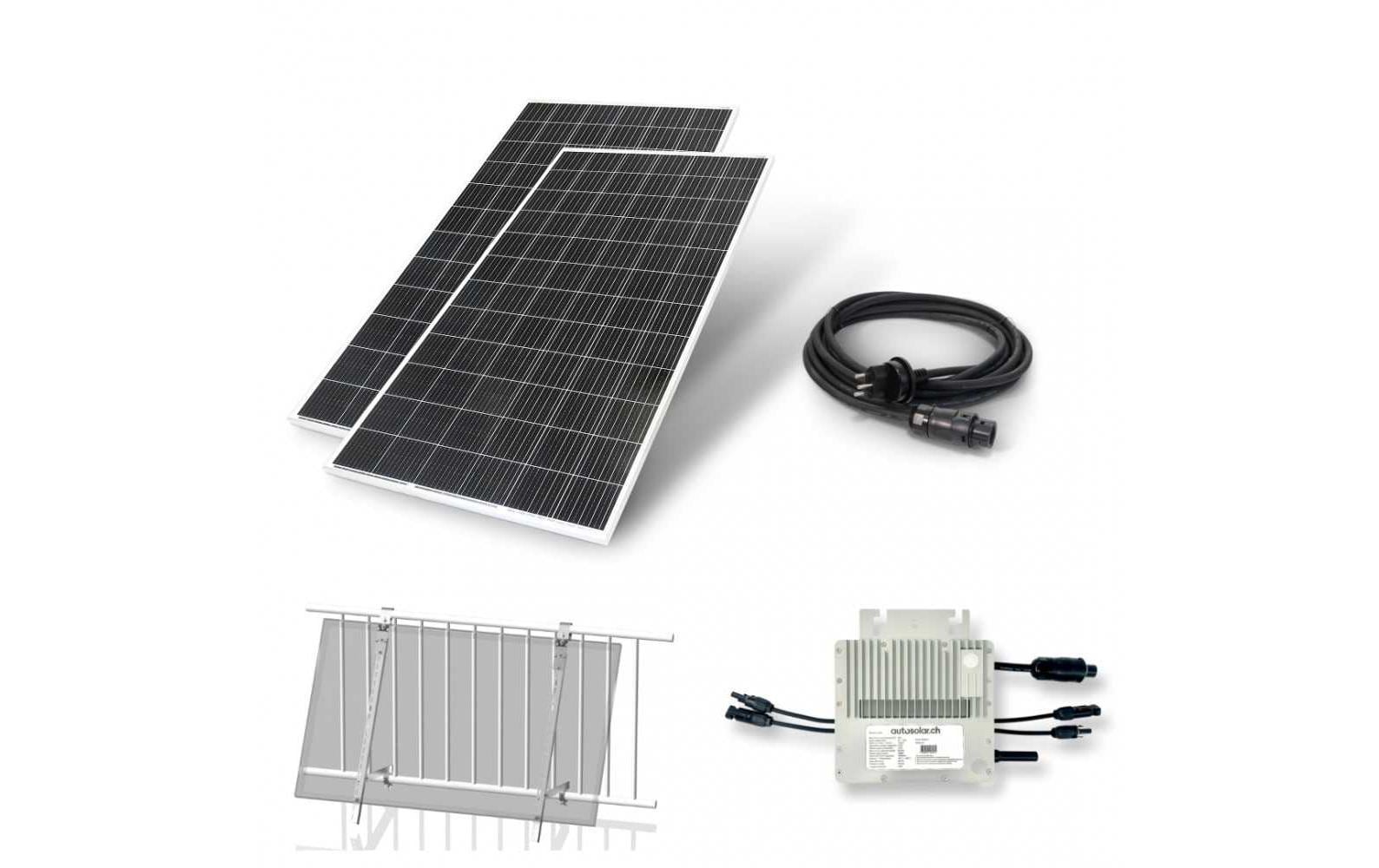 autosolar Solaranlage Balkonkraftwerk 800W, W-Halter autosolar Solaranlage Balkonkraftwerk 800W, W-Halter