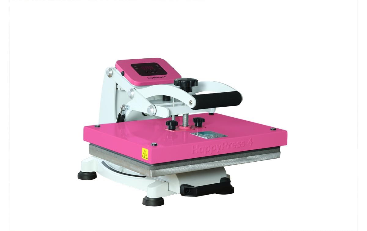 Happy Fabric Transferpresse HappyPress 4, A4 Pink, Auto-open Happy Fabric Transferpresse HappyPress 4, A4 Pink, Auto-open